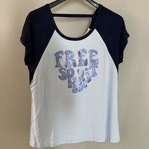 NWT Cato blue free spirit tee